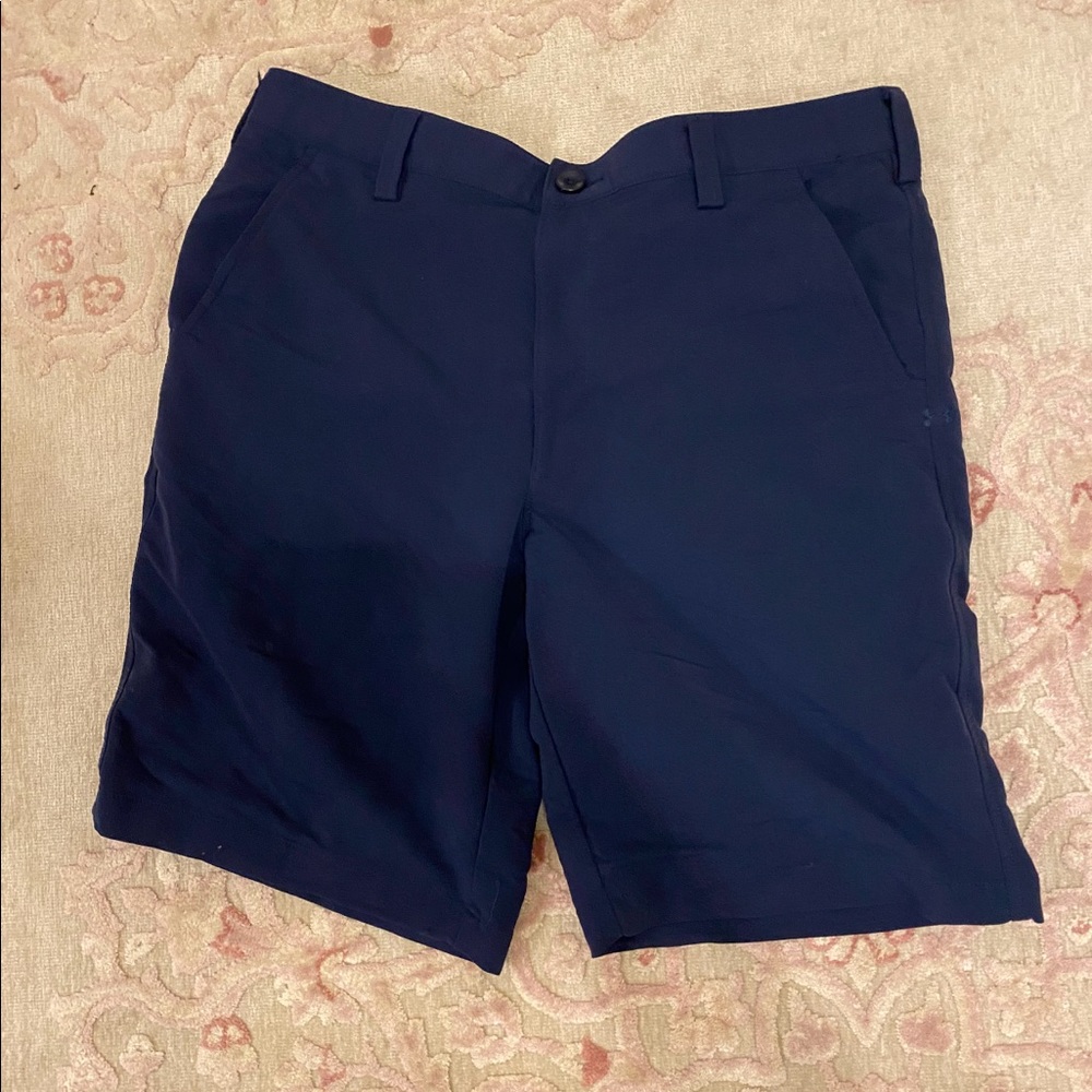 Navy Under Armor Golf Shorts